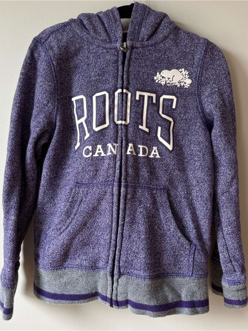 Roots Cabin Kids' Purple Canada Zip Hoodie Girls 5T